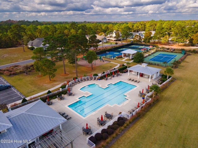 birds eye view of property