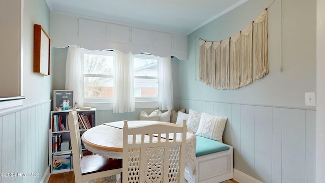 1010 Orange St, Newport, NC 28570 - dining room with crown molding and wainscoting