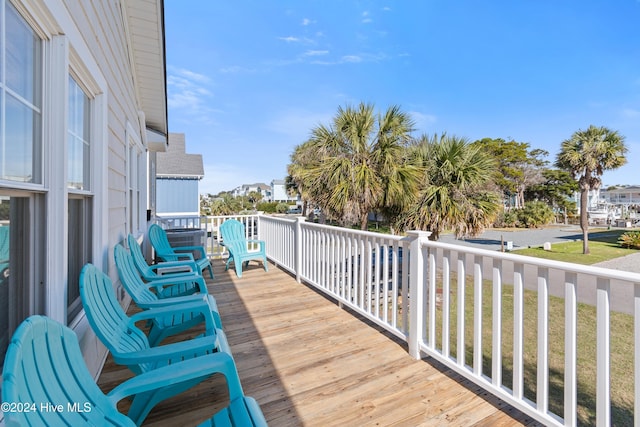 view of wooden deck