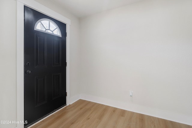 foyer with hardwood / wood-style flooring