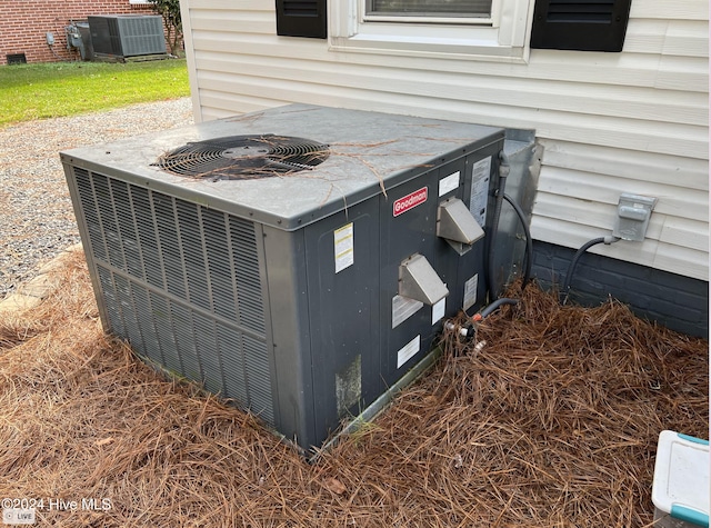 exterior details with central air condition unit