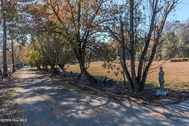 view of street featuring a rural view