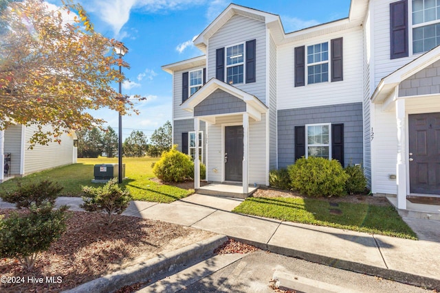 view of property with a front yard