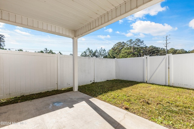 view of yard with a patio