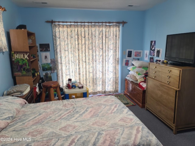 bedroom with carpet floors