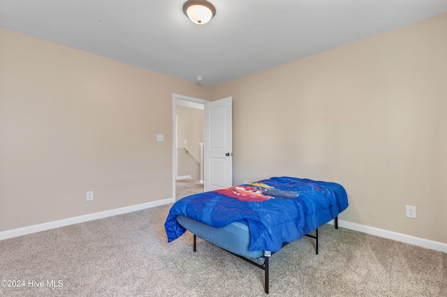 bedroom with carpet