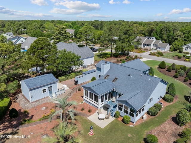 aerial view of residential area