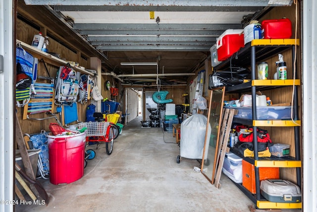 view of storage area