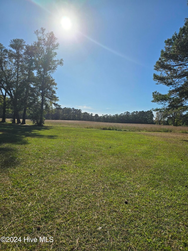 view of yard with a rural view