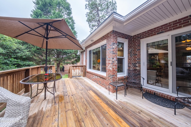 view of wooden deck