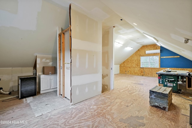 bonus room with vaulted ceiling