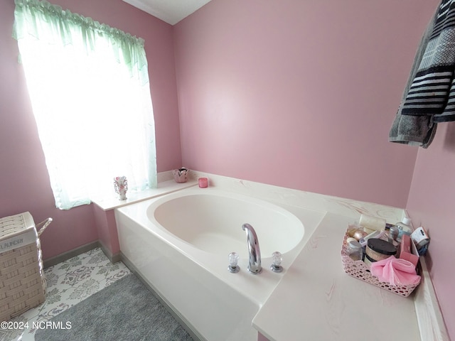 bathroom with a bathing tub