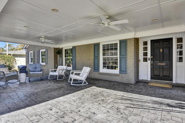 1831 Hawthorne Rd, Wilmington, NC 28403 - view of patio / terrace with ceiling fan and an outdoor hangout area