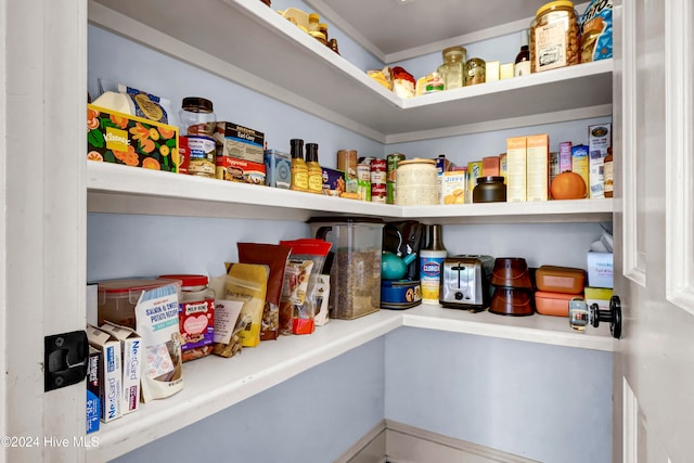 view of pantry