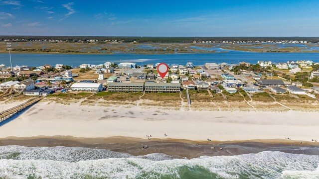 714 Ocean Blvd, Topsail Beach, NC 28445 - aerial perspective of suburban area featuring extended coastline
