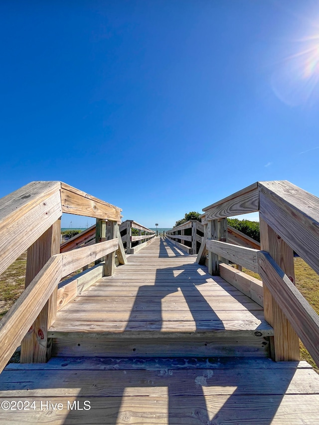 view of dock area