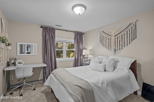 view of carpeted bedroom