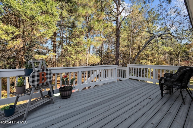 view of wooden deck