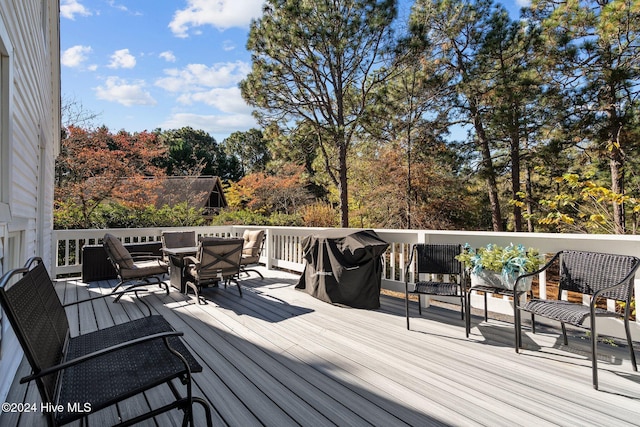 view of wooden terrace