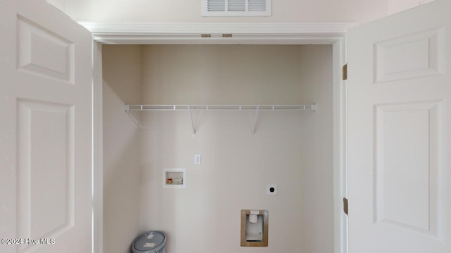 laundry room featuring electric dryer hookup and hookup for a washing machine