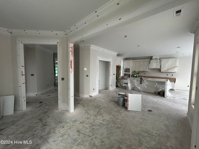 kitchen with white cabinets