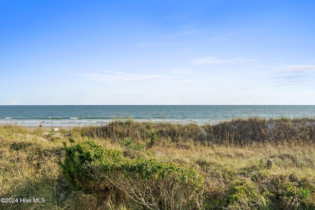 property view of water with a beach view