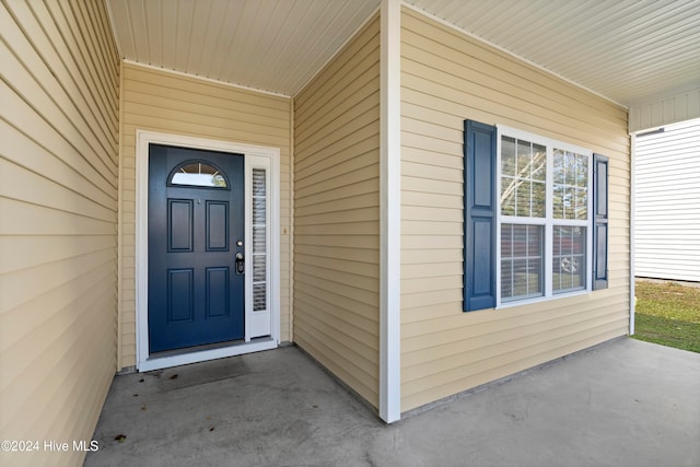 view of doorway to property