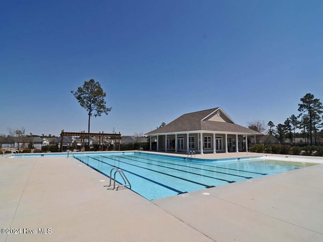 view of pool with a patio