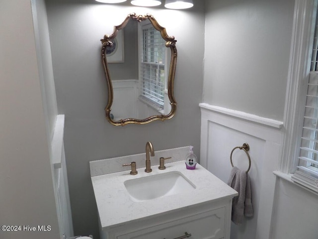 bathroom featuring vanity