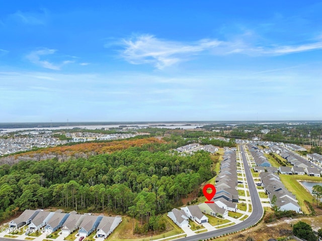 aerial view of property's location featuring nearby suburban area