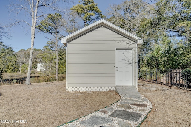 view of outdoor structure