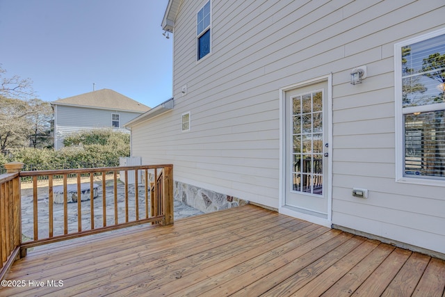 view of wooden deck