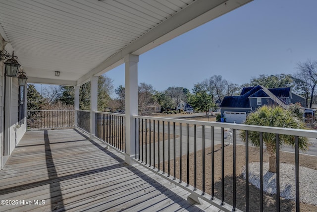 balcony featuring a porch