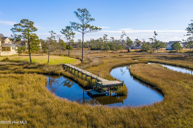 view of property's community with a water view