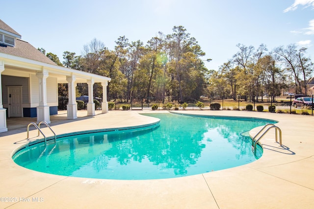 view of pool with a patio area