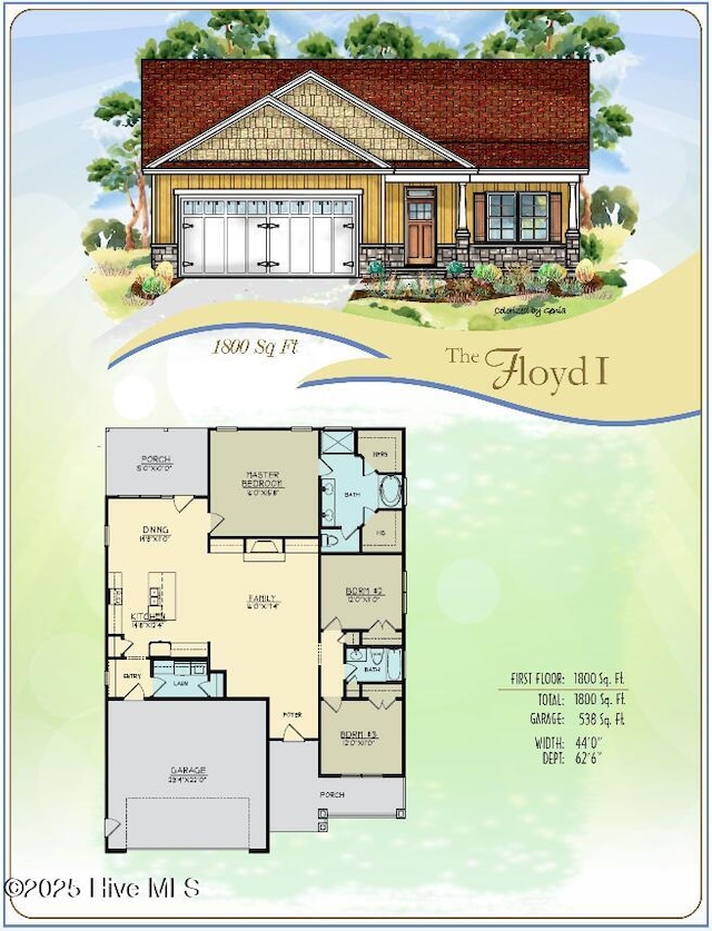1407 Stoney Creek Church Rd, Goldsboro, NC 27534 - home floor plan