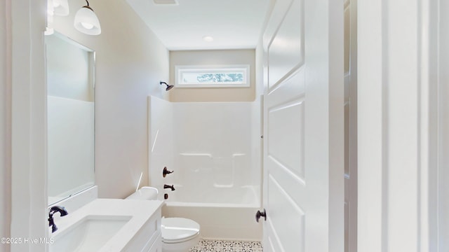 1407 Stoney Creek Church Rd, Goldsboro, NC 27534 - full bathroom featuring toilet, vanity, and bathing tub / shower combination