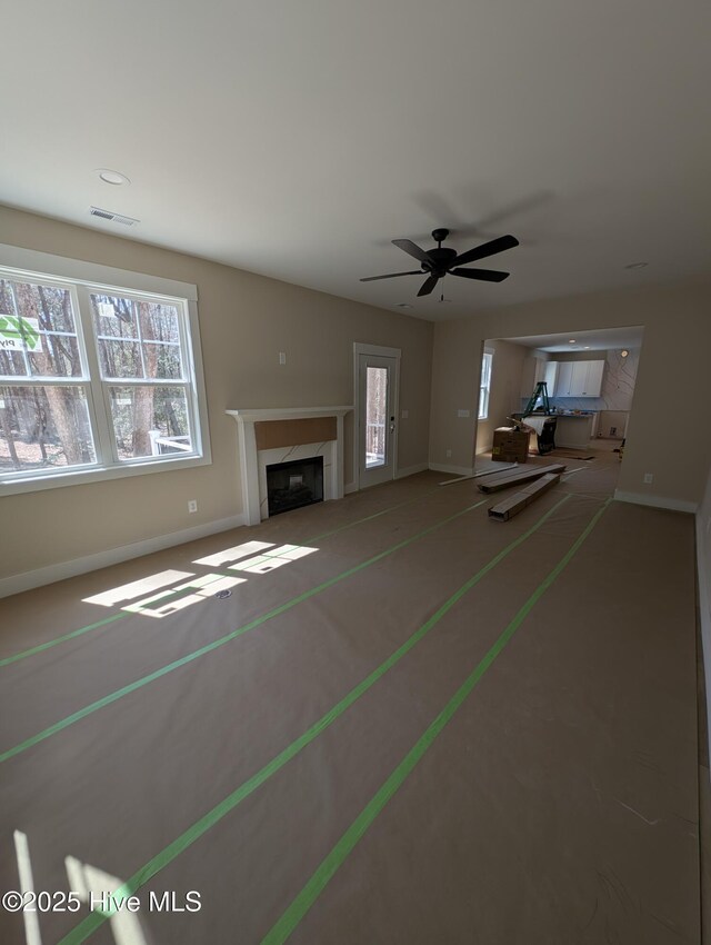 view of unfurnished living room