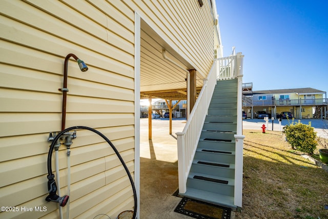 exterior space with stairway