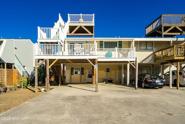 exterior space featuring a carport