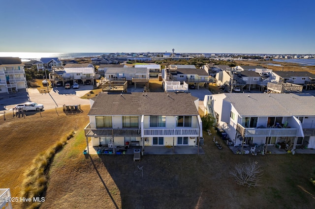 aerial view with a residential view