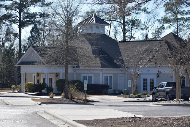 view of front of property featuring french doors