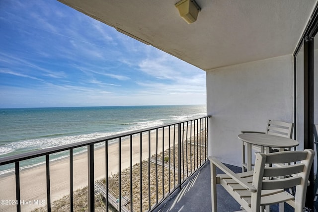 1615 Lake Park Blvd S Unit 1007, Carolina Beach, NC 28428 - balcony with view of water and beach