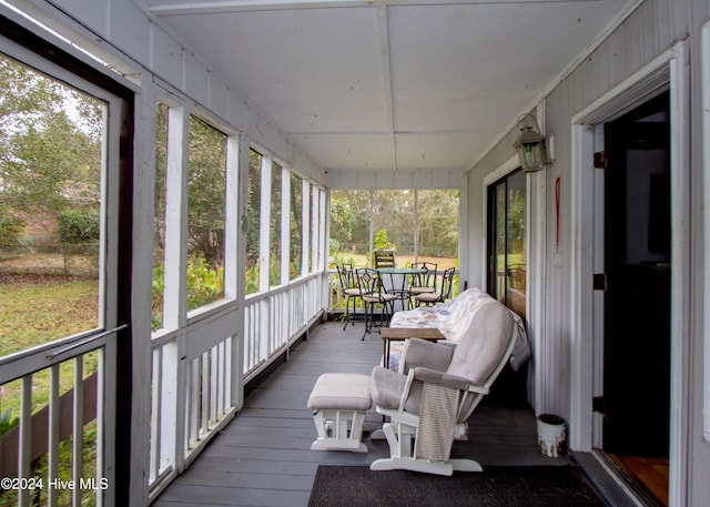 sunroom featuring a wealth of natural light