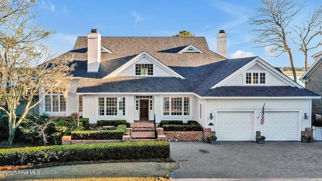 view of front facade featuring a garage