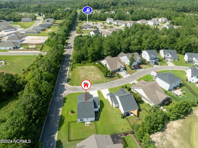 aerial view featuring a residential view