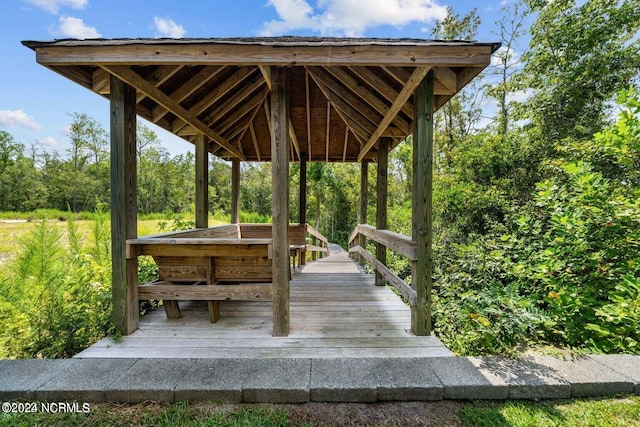 view of property's community with a gazebo