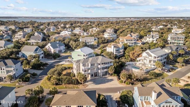 10108 Sea Breeze Dr, Emerald Isle, NC 28594 - aerial view of property and surrounding area with nearby suburban area