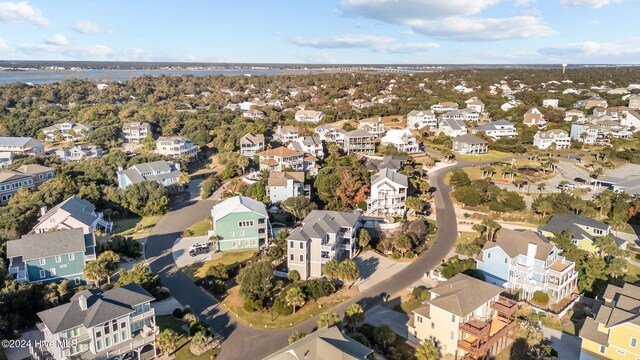 10108 Sea Breeze Dr, Emerald Isle, NC 28594 - aerial view of property and surrounding area with nearby suburban area