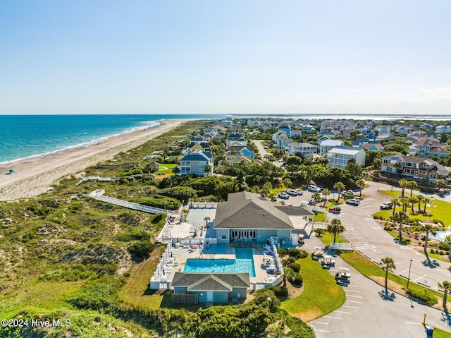 10108 Sea Breeze Dr, Emerald Isle, NC 28594 - aerial view of residential area with unending shoreline and a pool